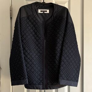 Lafayette 148 New York Black and Blue Quilted Jacket